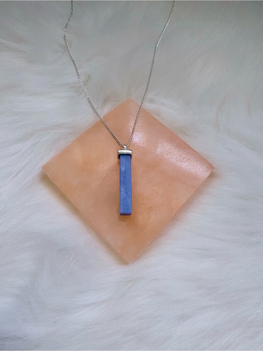 Blue Stone Pendant Necklace 🩵🌀✨